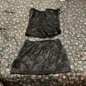Skirt and corset from Fredericks of Hollywood